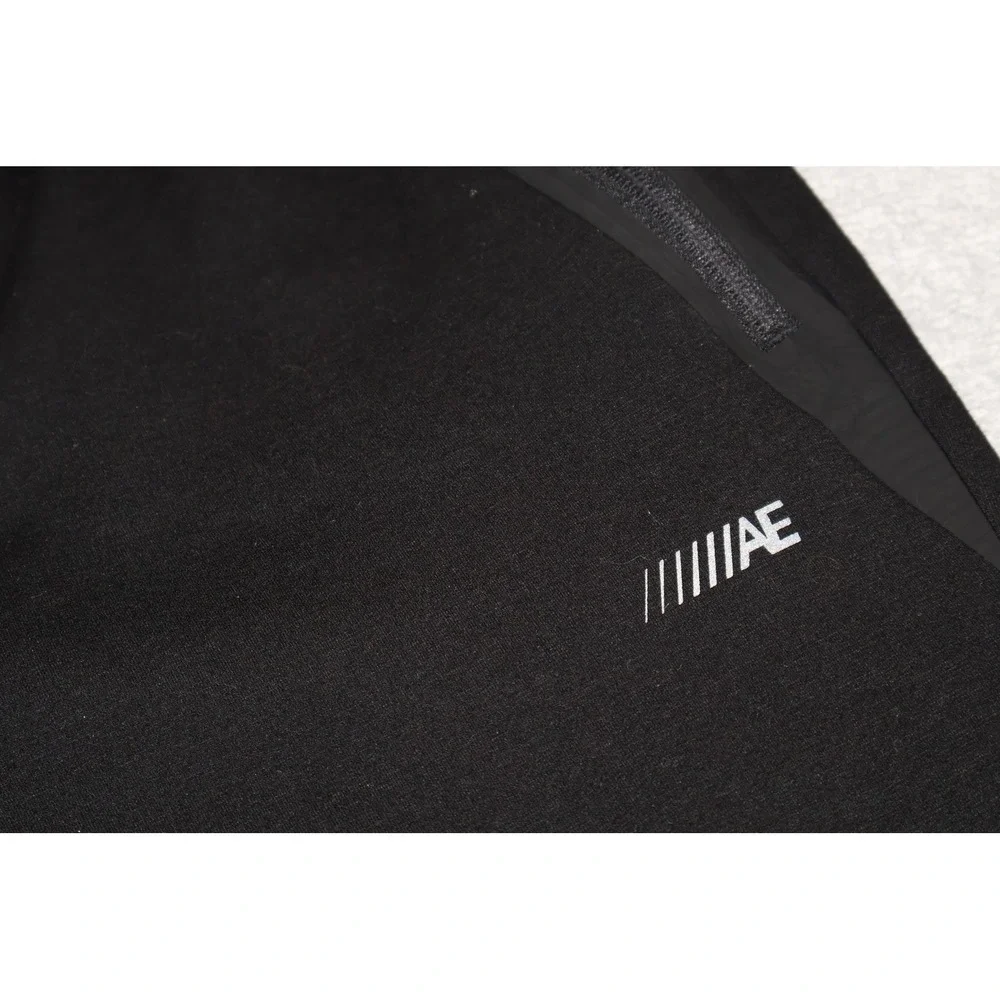 American Eagle Joggers Men Large Black Performance Sweatpants Gym Workout